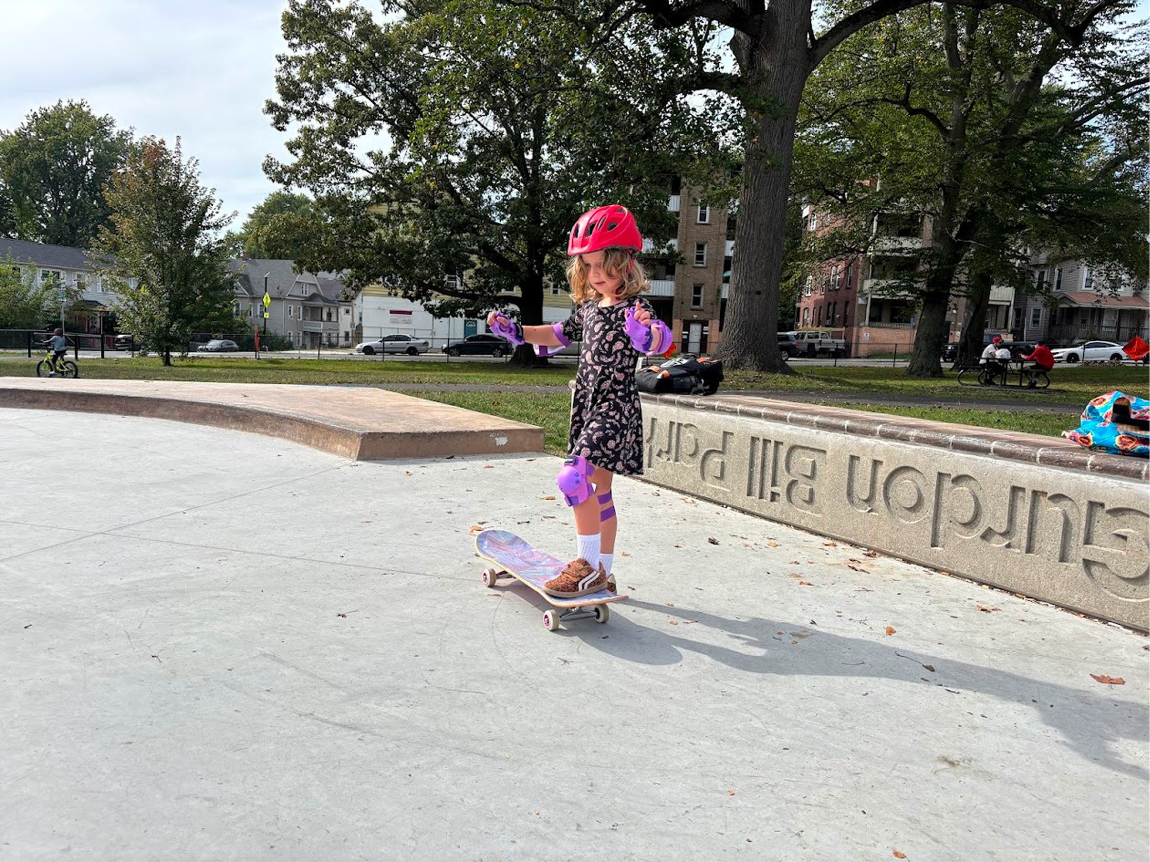 Young skater at a local park